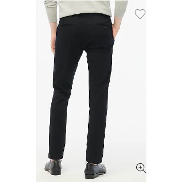 J.‎ Crew Athletic Slim-Fit Flex Chino Flat Front Pants in Black Size 38x34 - Picture 2 of 11